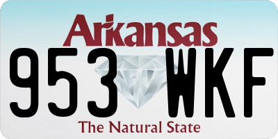 AR license plate 953WKF