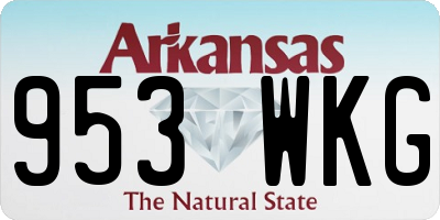 AR license plate 953WKG