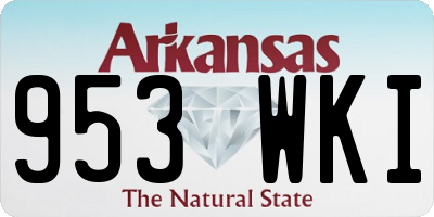AR license plate 953WKI