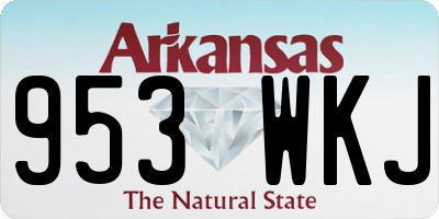 AR license plate 953WKJ