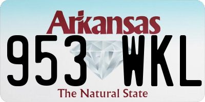 AR license plate 953WKL