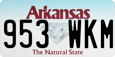 AR license plate 953WKM