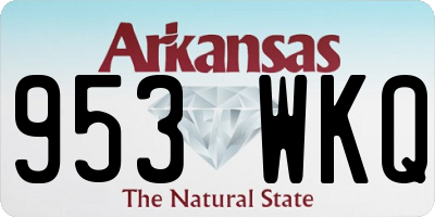 AR license plate 953WKQ