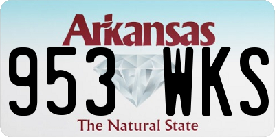 AR license plate 953WKS
