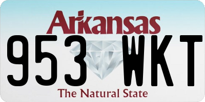 AR license plate 953WKT