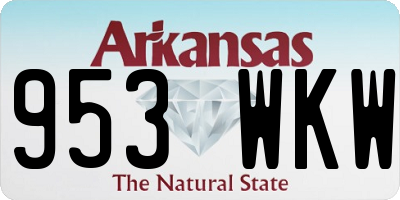AR license plate 953WKW