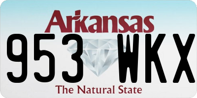 AR license plate 953WKX