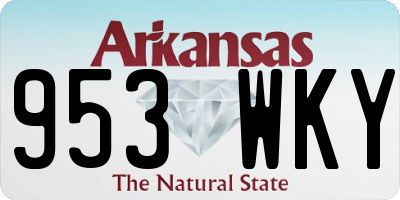 AR license plate 953WKY