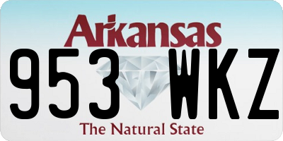 AR license plate 953WKZ