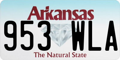 AR license plate 953WLA