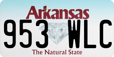 AR license plate 953WLC