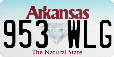 AR license plate 953WLG