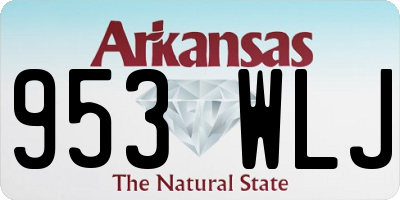 AR license plate 953WLJ