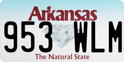 AR license plate 953WLM