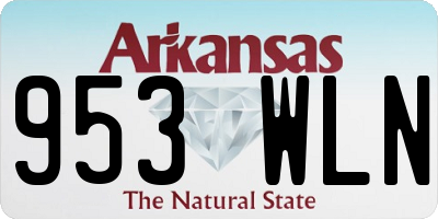 AR license plate 953WLN