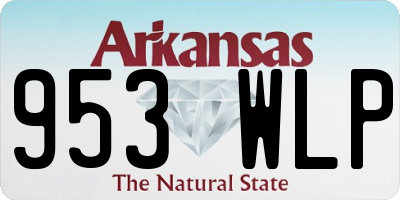 AR license plate 953WLP