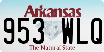 AR license plate 953WLQ