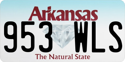 AR license plate 953WLS