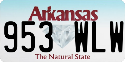 AR license plate 953WLW