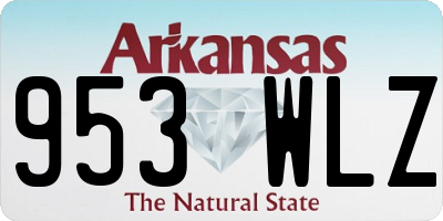 AR license plate 953WLZ