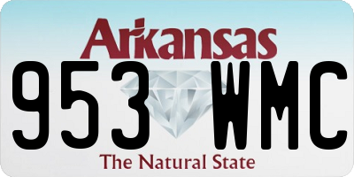 AR license plate 953WMC