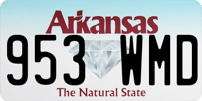 AR license plate 953WMD