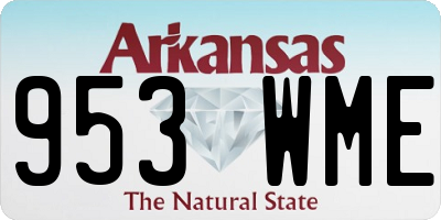 AR license plate 953WME