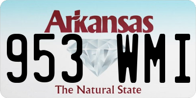 AR license plate 953WMI