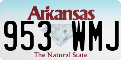 AR license plate 953WMJ