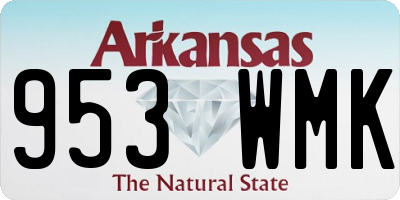 AR license plate 953WMK