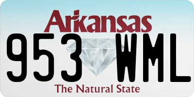 AR license plate 953WML