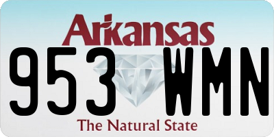 AR license plate 953WMN
