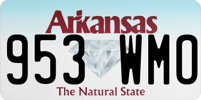 AR license plate 953WMO