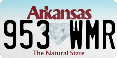 AR license plate 953WMR