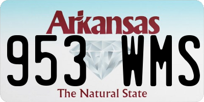 AR license plate 953WMS