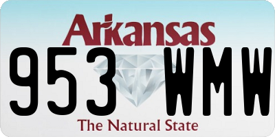 AR license plate 953WMW