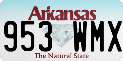 AR license plate 953WMX