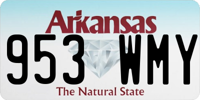 AR license plate 953WMY