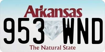 AR license plate 953WND