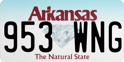 AR license plate 953WNG