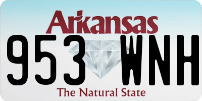 AR license plate 953WNH