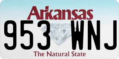 AR license plate 953WNJ