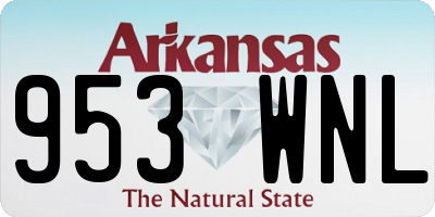 AR license plate 953WNL