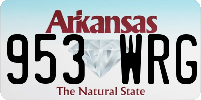 AR license plate 953WRG