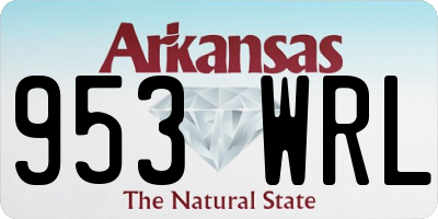 AR license plate 953WRL