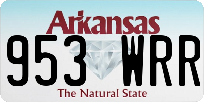 AR license plate 953WRR