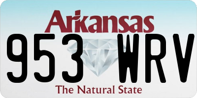 AR license plate 953WRV