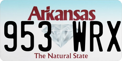 AR license plate 953WRX