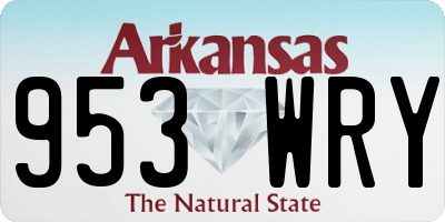 AR license plate 953WRY