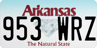 AR license plate 953WRZ